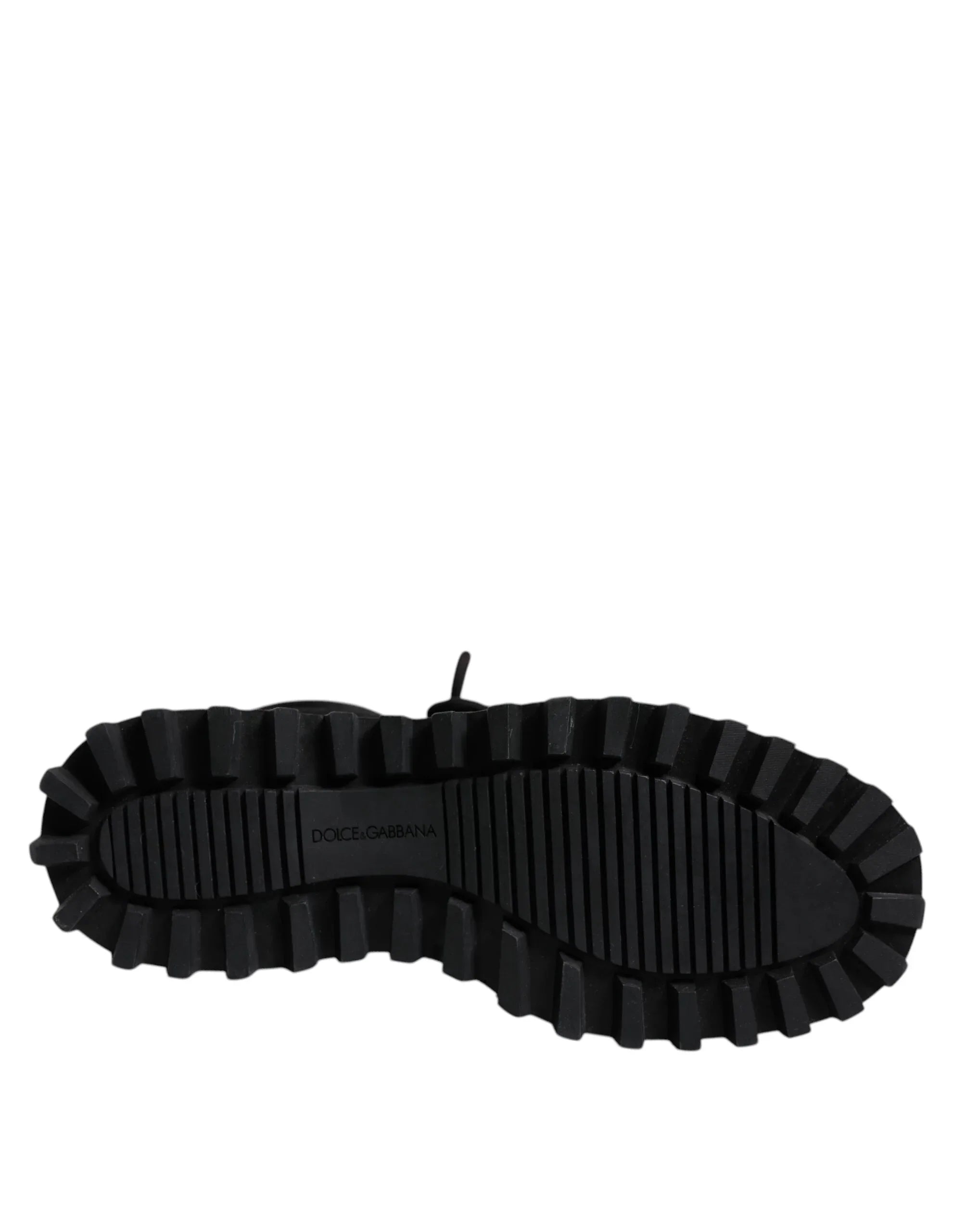 Dolce & Gabbana Black Padded Mid Calf Lace Up Boots Shoes - Zeiniez