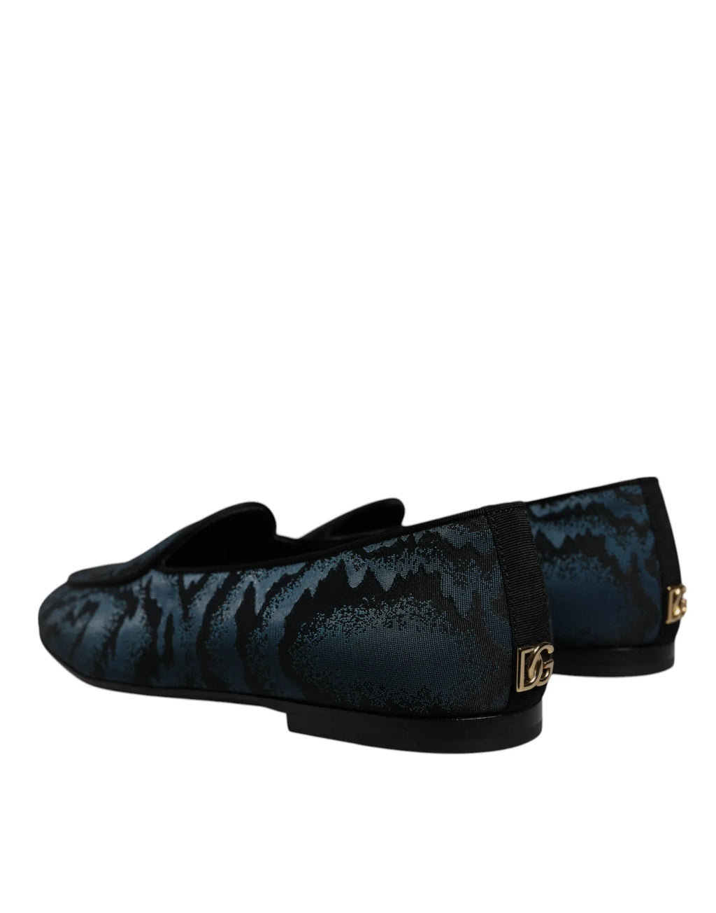 Dolce & Gabbana Blue Black Flats Men Loafers Dress Shoes - Zeiniez