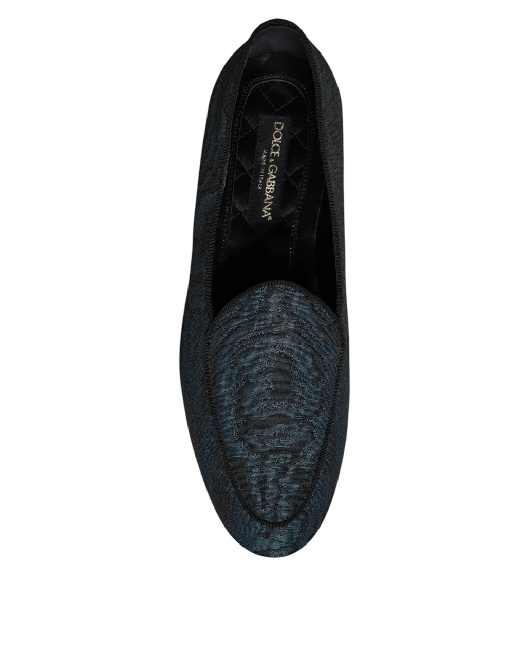 Dolce & Gabbana Blue Black Flats Men Loafers Dress Shoes - Zeiniez