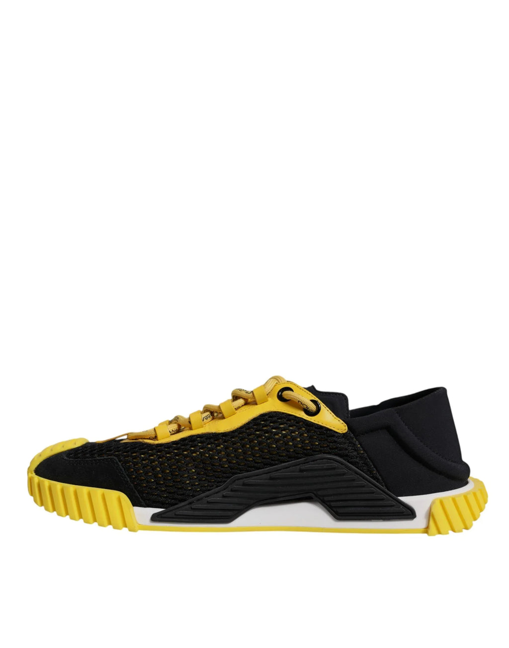 Dolce & Gabbana Black Yellow Low Top NS1 Sneakers Shoes - Zeiniez