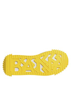Dolce & Gabbana Black Yellow Low Top NS1 Sneakers Shoes - Zeiniez