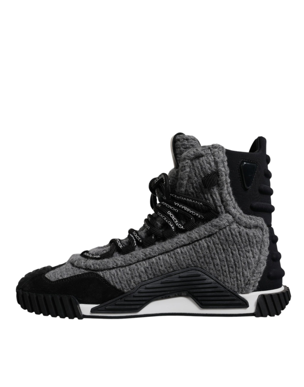 Dolce & Gabbana Gray Black NS1 High Top Boots Sneakers Shoes - Zeiniez