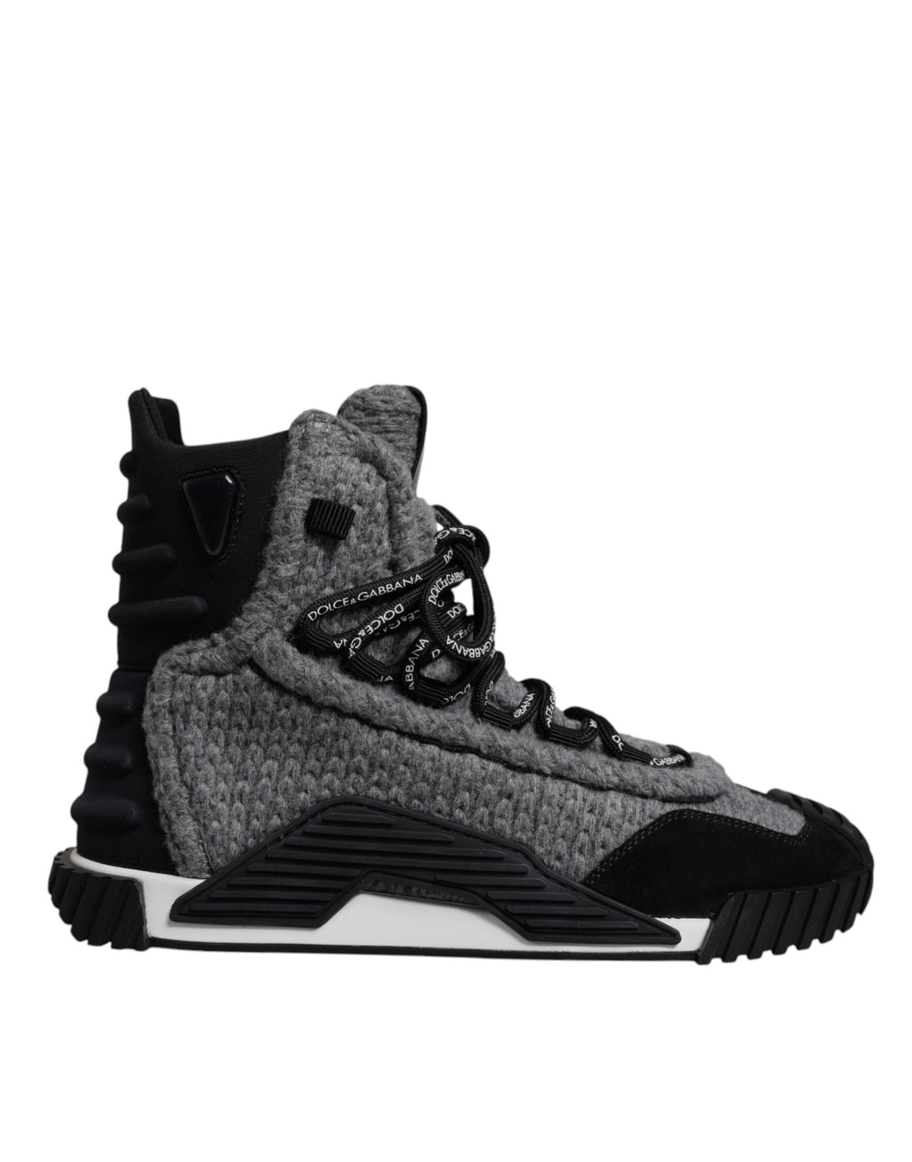 Dolce & Gabbana Gray Black NS1 High Top Boots Sneakers Shoes - Zeiniez