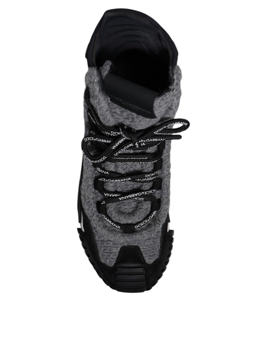 Dolce & Gabbana Gray Black NS1 High Top Boots Sneakers Shoes - Zeiniez