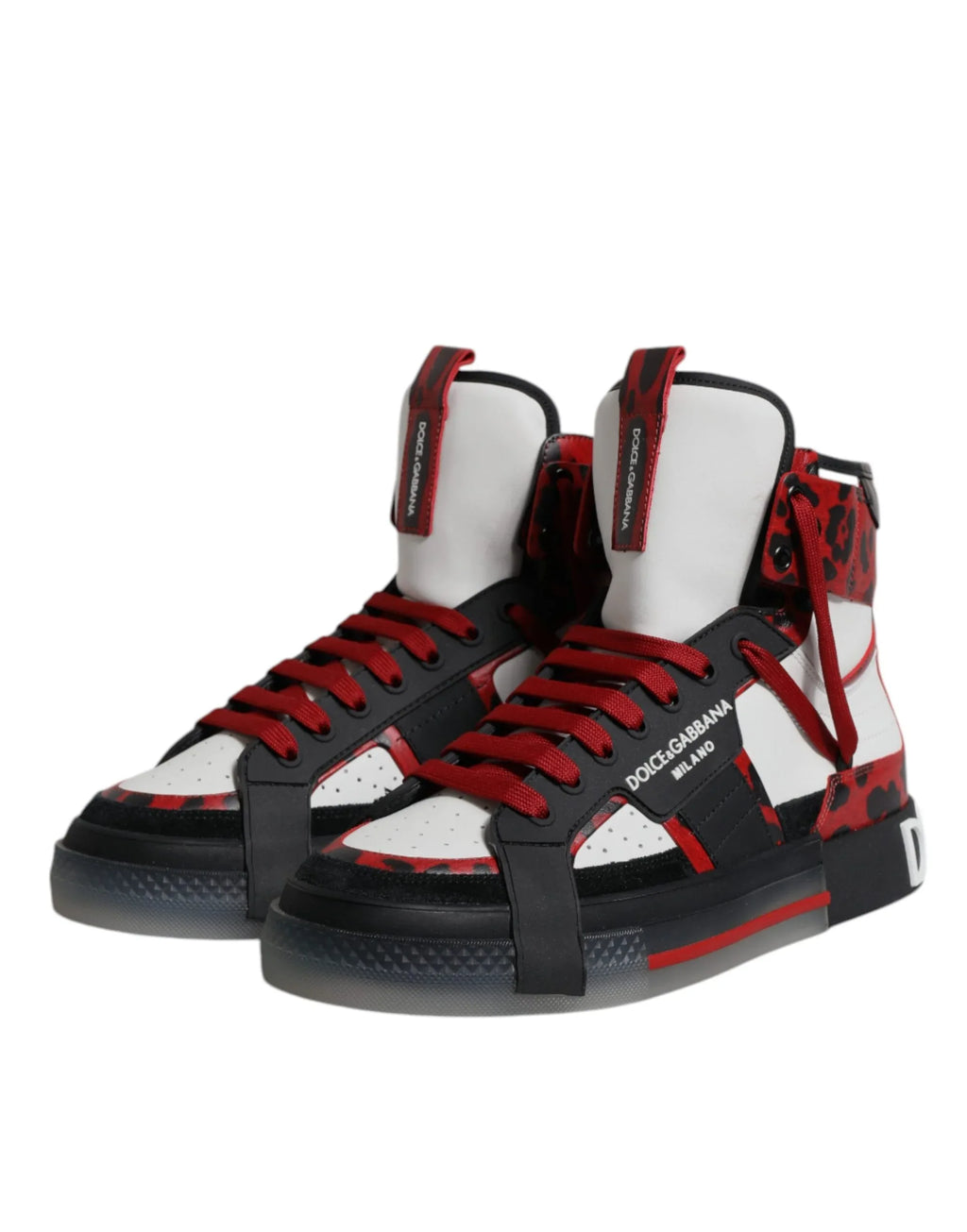 Dolce & Gabbana Multicolor Leather High Top Sneakers Shoes - Zeiniez