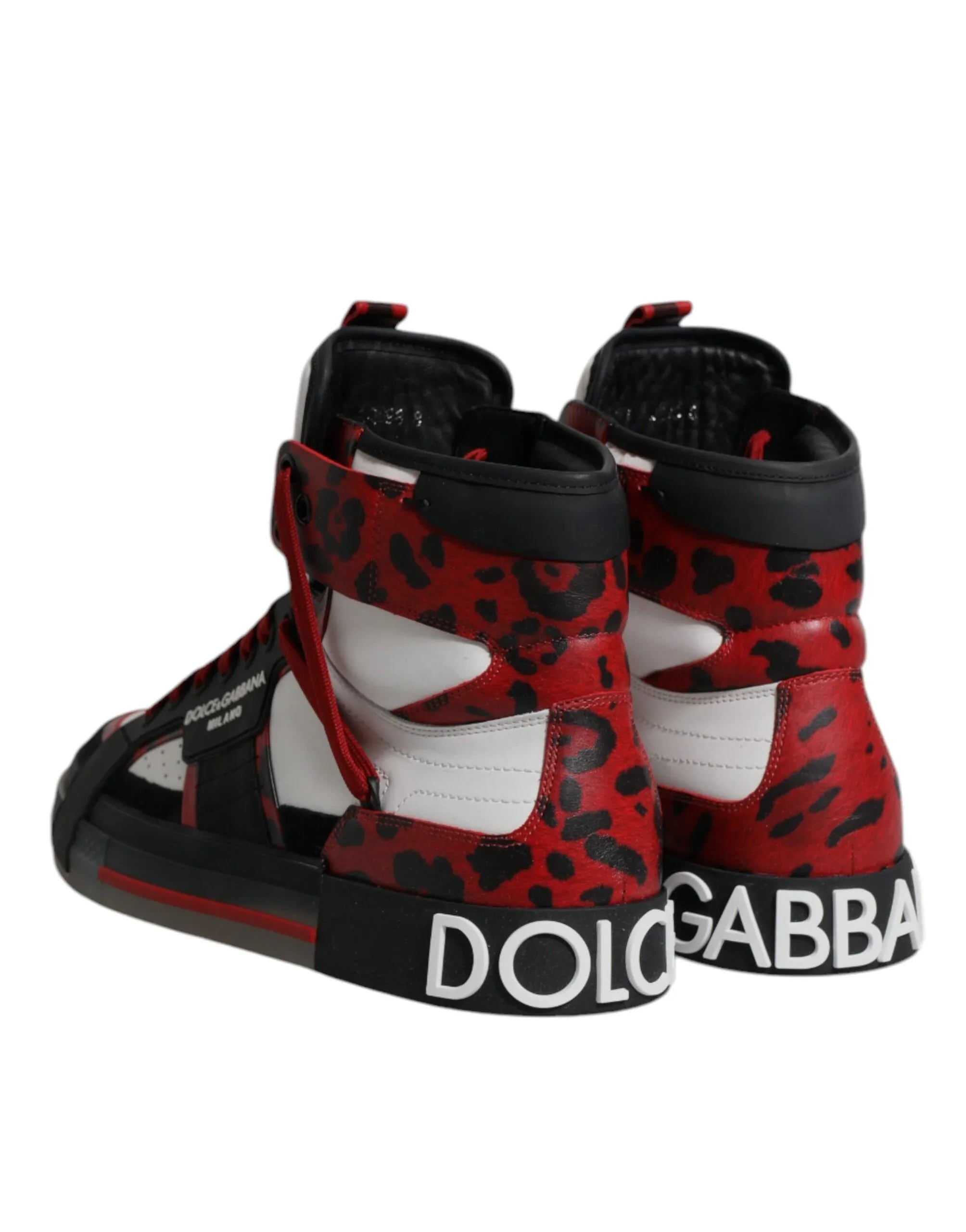 Dolce & Gabbana Multicolor Leather High Top Sneakers Shoes - Zeiniez