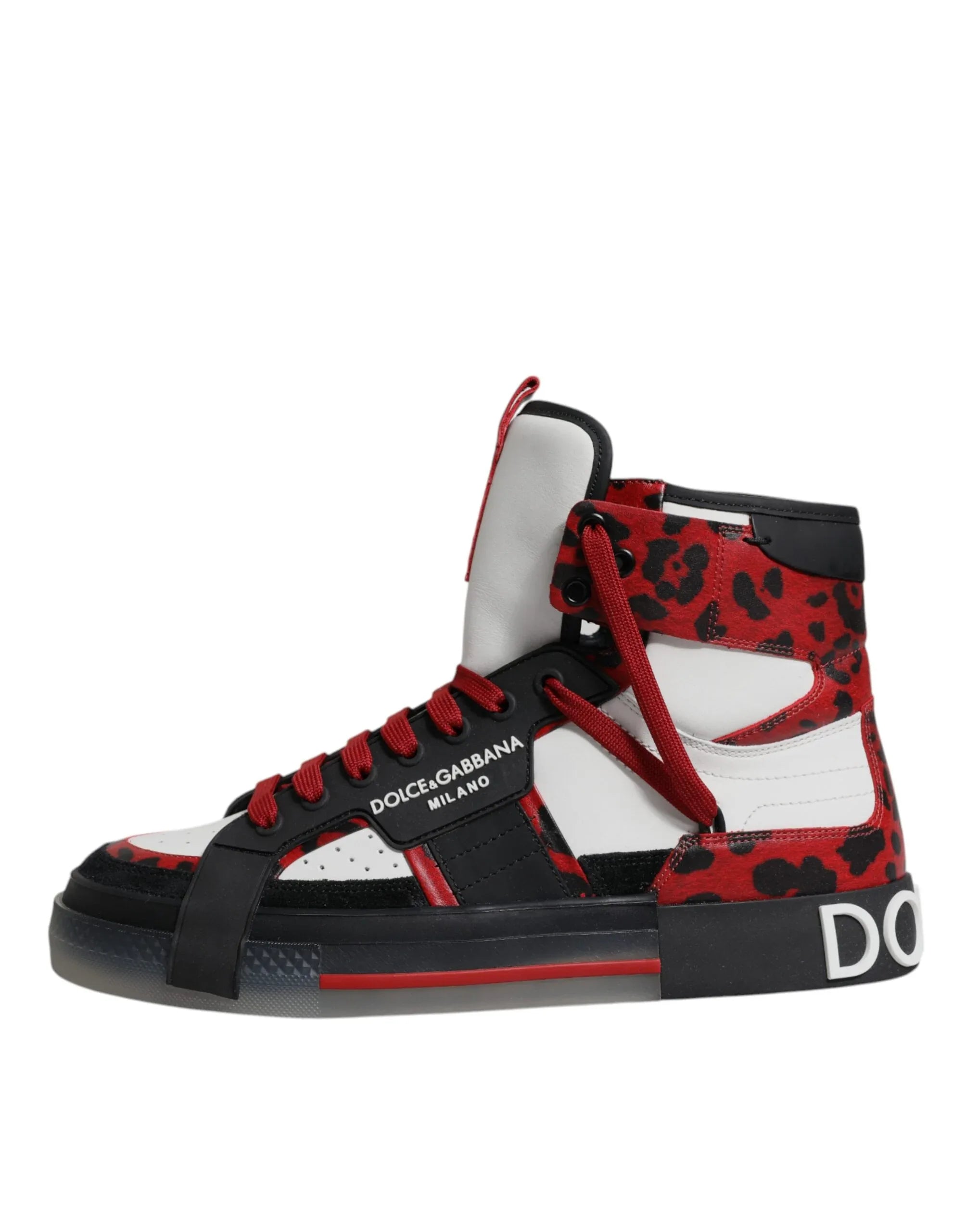 Dolce & Gabbana Multicolor Leather High Top Sneakers Shoes - Zeiniez