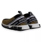 Dolce & Gabbana Gold Rhinestones Sorrento Sneakers Shoes - Zeiniez