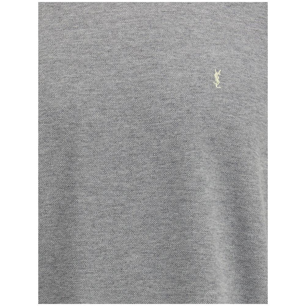 Saint Laurent Grey Cotton Oversized T-shirt - Zeiniez