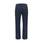 7FOR Blue Cotton Straight-Leg Jeans - Zeiniez