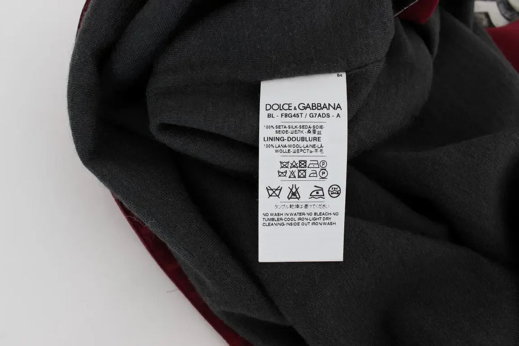 Dolce & Gabbana Red Knight Print Silk Blouse T-shirt - Zeiniez