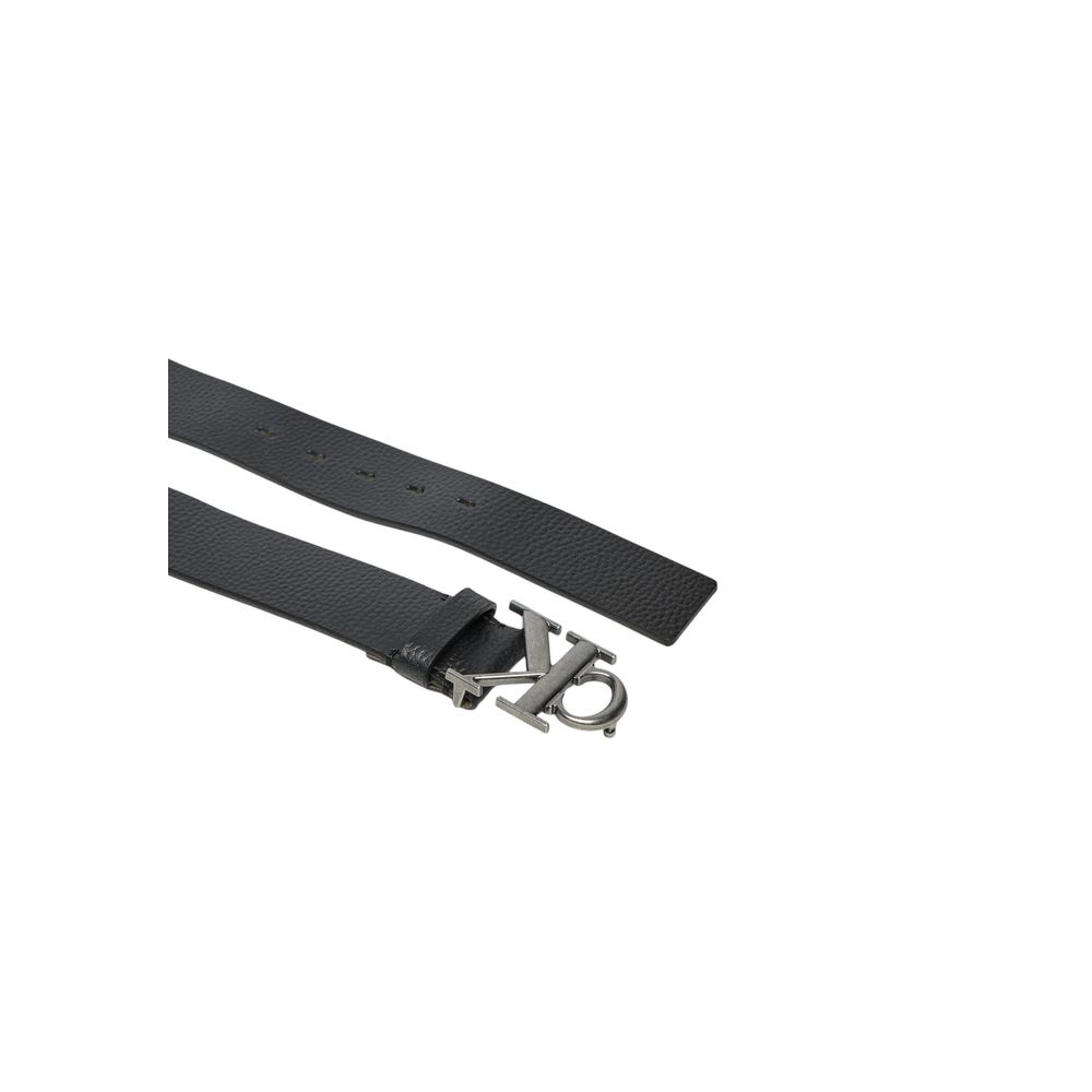 Calvin Klein Jeans Black Leather Regular Belt - Zeiniez