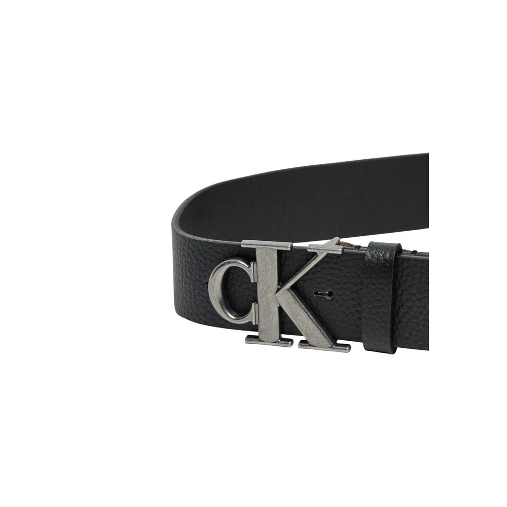 Calvin Klein Jeans Black Leather Regular Belt - Zeiniez