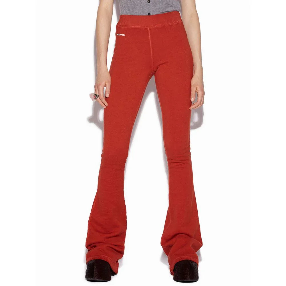 Dsquared² Red Cotton Athletic Pants - Zeiniez