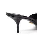 Dolce & Gabbana Black Snake Skin Platform Sandals - Zeiniez