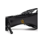 Dolce & Gabbana Black Snake Skin Platform Sandals - Zeiniez