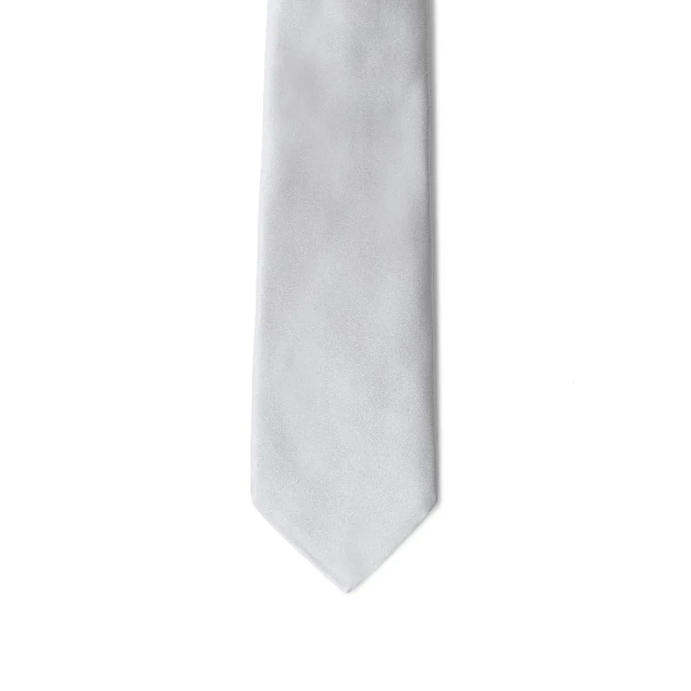 Giorgio Armani Silver Silk Tie - Zeiniez
