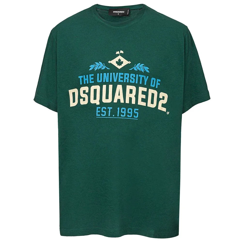 Dsquared² Green Cotton T-Shirt - Zeiniez