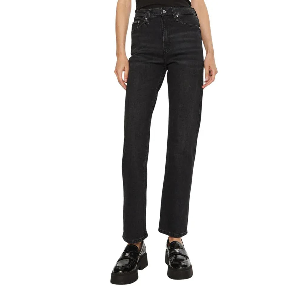 Calvin Klein Jeans Black Cotton Mom Jeans - Zeiniez