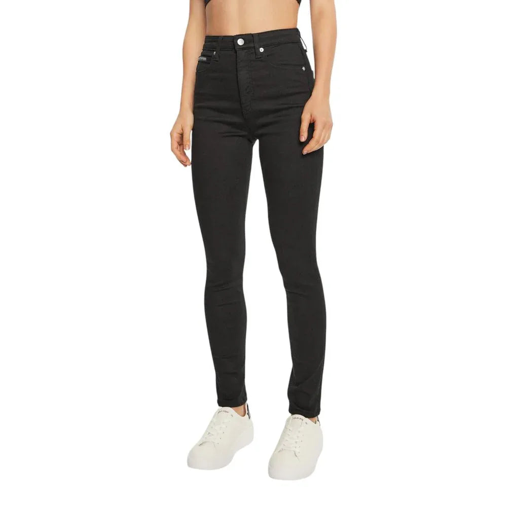 Calvin Klein Jeans Black Cotton Skinny Jeans - Zeiniez