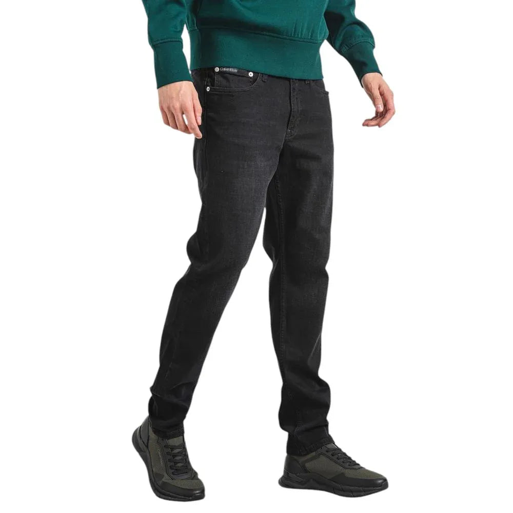 Calvin Klein Jeans Black Cotton Slim Fit Jeans - Zeiniez