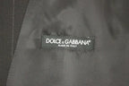 Dolce & Gabbana Black Striped Wool Logo Vest Dolce & Gabbana