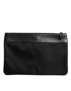 Dolce & Gabbana Multicolor Leopard Jacquard Logo Plaque Men Pouch Bag - Zeiniez