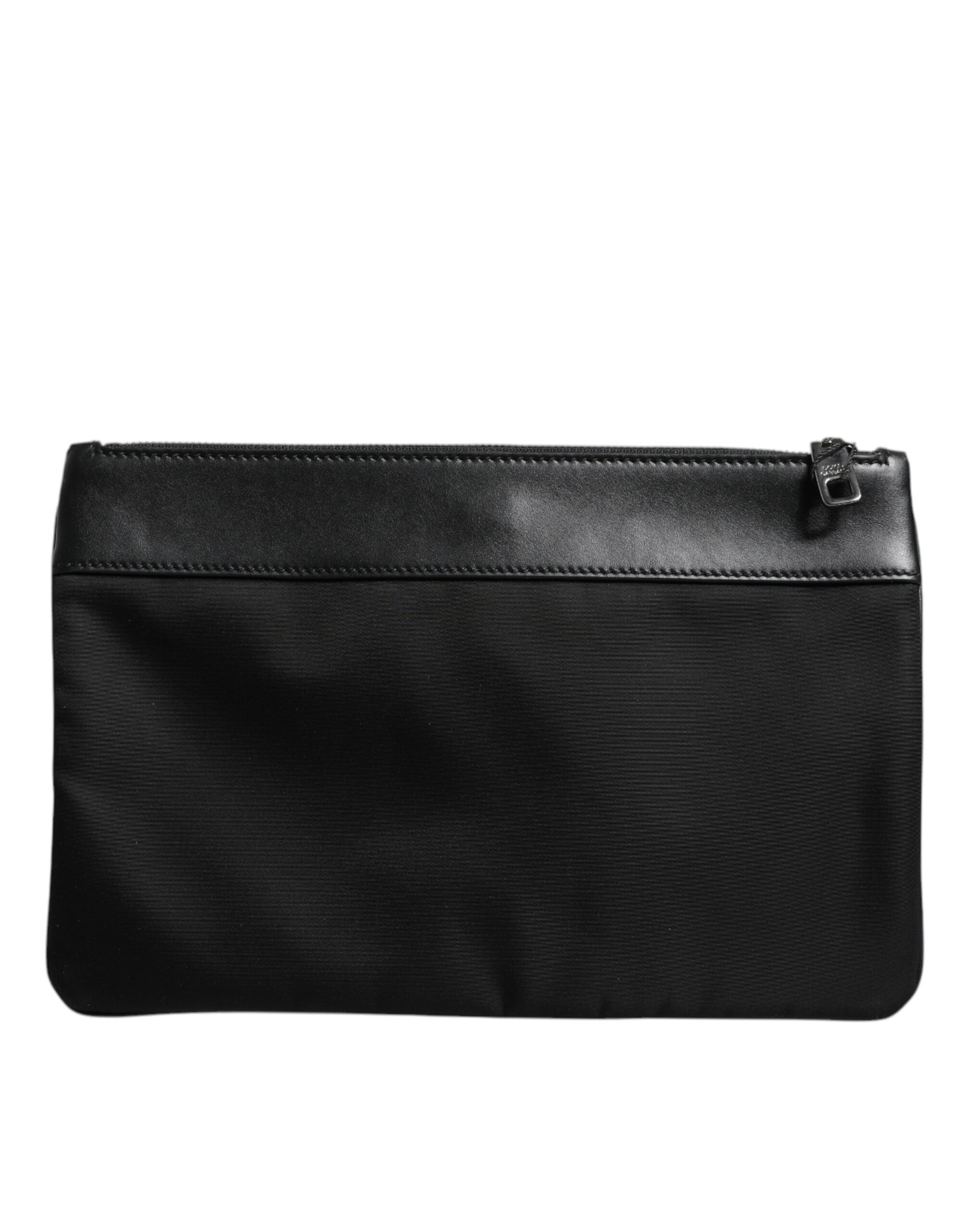 Dolce & Gabbana Multicolor Leopard Jacquard Logo Plaque Men Pouch Bag - Zeiniez