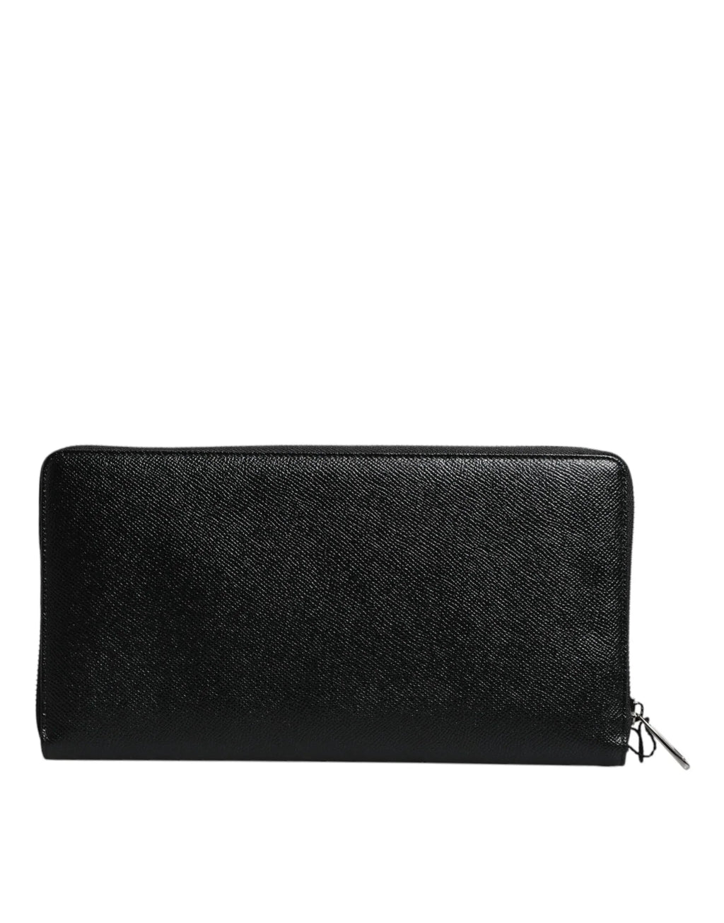 Dolce & Gabbana Black Calfskin Leather Logo Zip Around Continental Wallet - Zeiniez