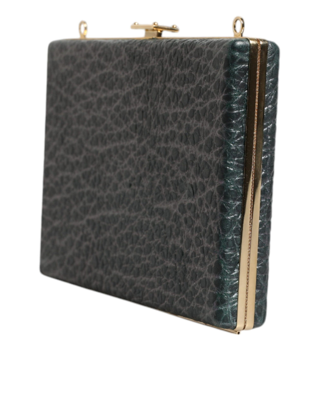 Dolce & Gabbana Black Leather Clutch Evening Crossbody Bag - Zeiniez