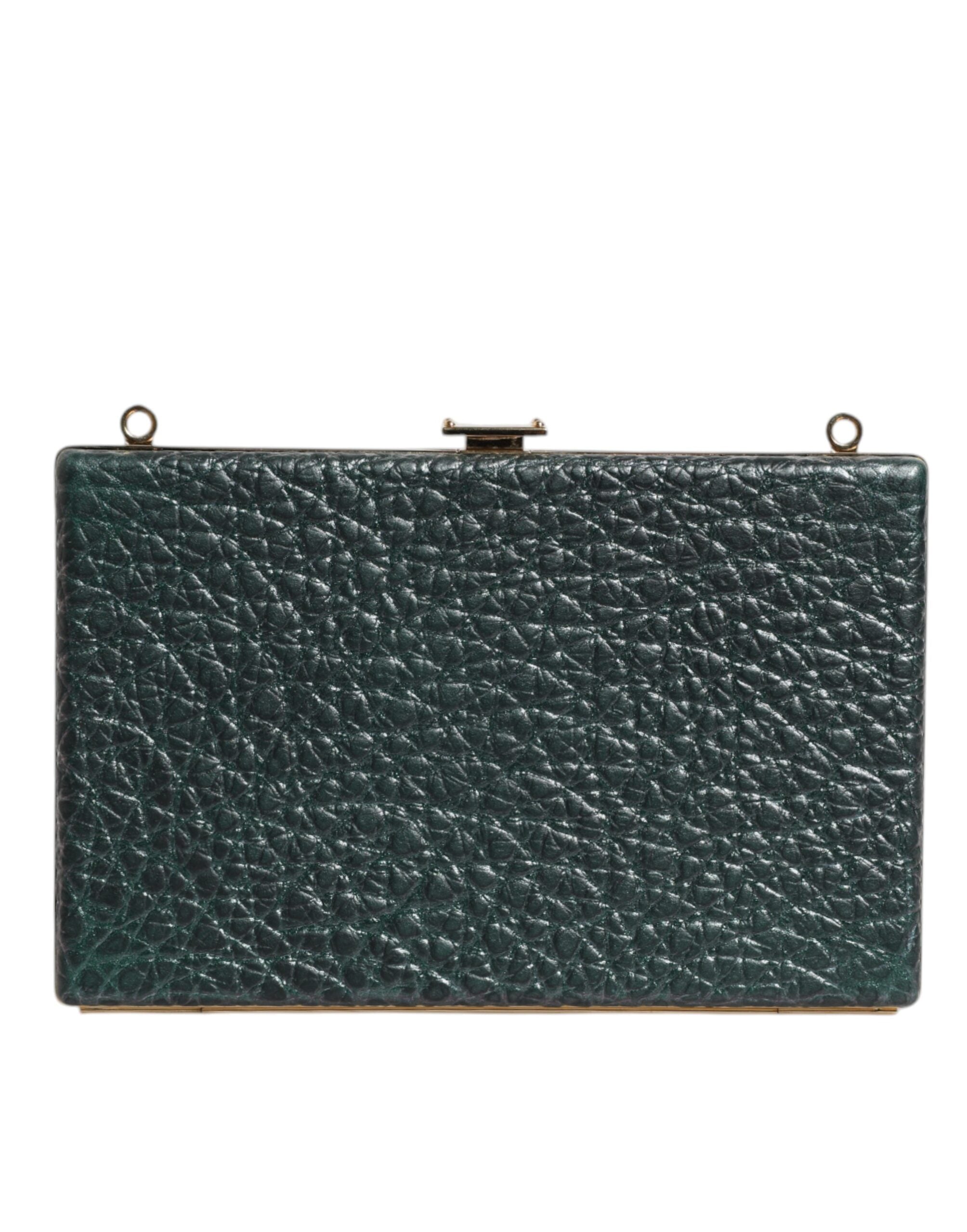 Dolce & Gabbana Black Leather Clutch Evening Crossbody Bag - Zeiniez