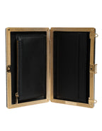 Dolce & Gabbana Black Leather Clutch Evening Crossbody Bag - Zeiniez