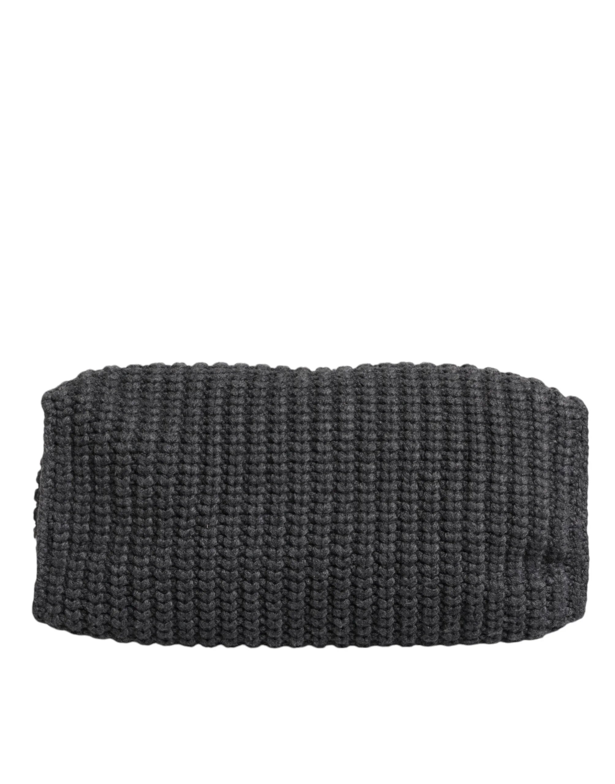 Dolce & Gabbana Black Large Knitted Crochet Shoulder Shopper DG Logo Bag - Zeiniez