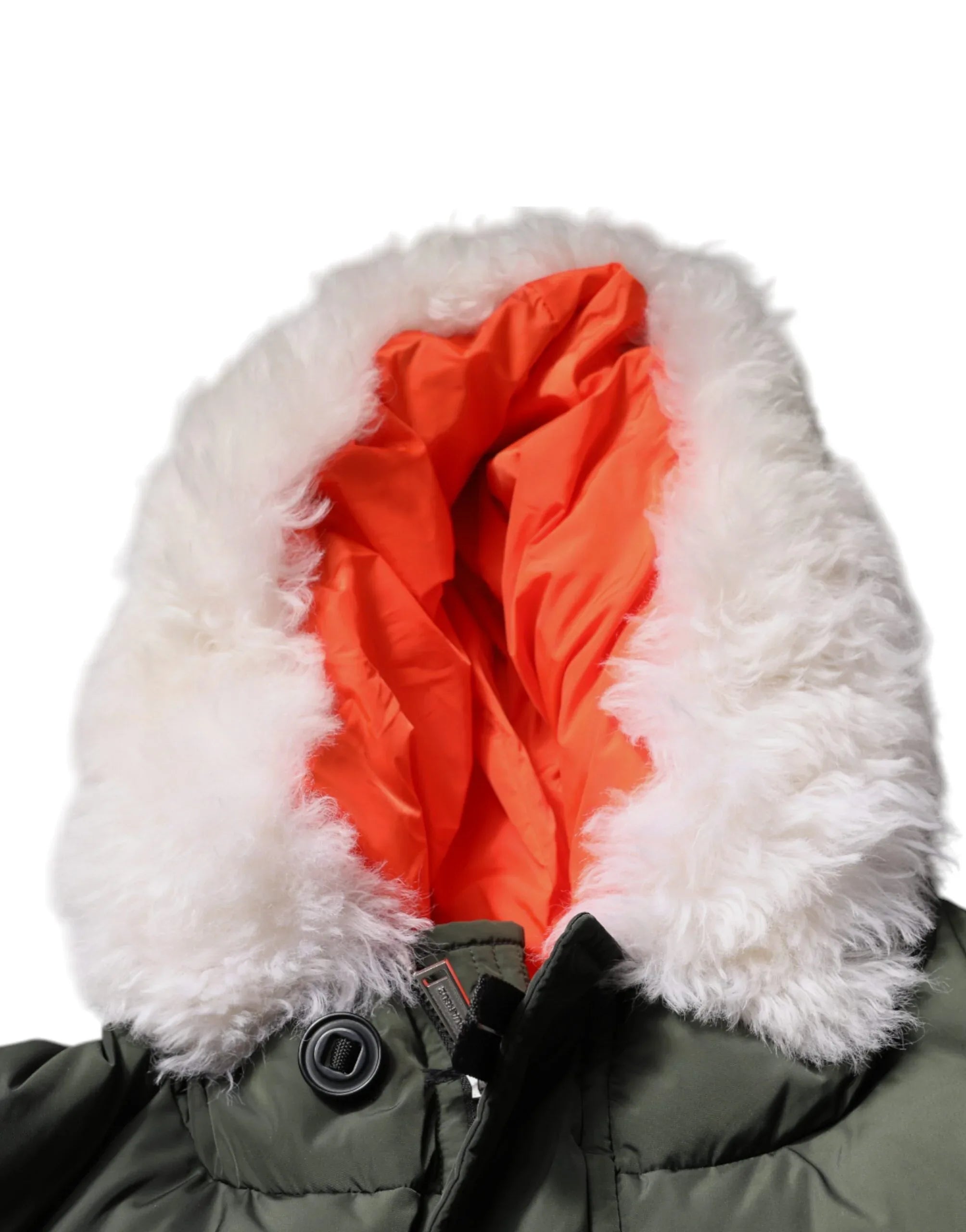 Dsquared² Green Hooded Long Sleeves Fur Shearling Jacket - Zeiniez