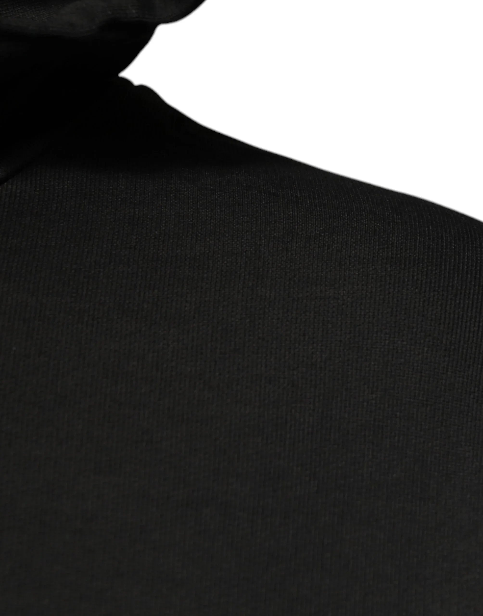 Dolce & Gabbana Black Cotton Hooded DG Shield Pullover Sweater - Zeiniez