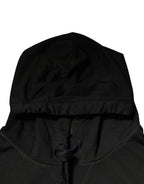 Dolce & Gabbana Black Cotton Hooded DG Shield Pullover Sweater - Zeiniez