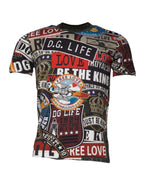 Dolce & Gabbana Multicolor Graphic Print Cotton Crew Neck T-shirt - Zeiniez