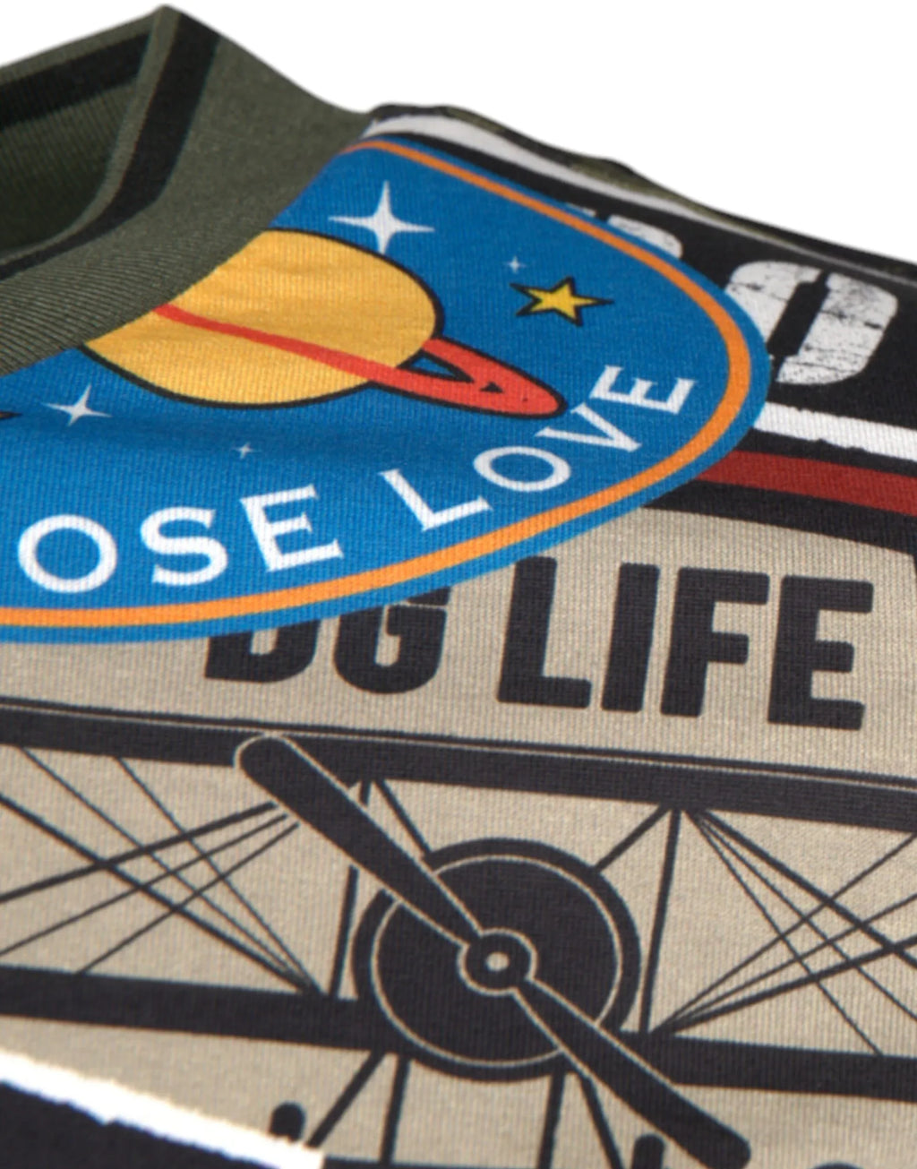 Dolce & Gabbana Multicolor Graphic Print Cotton Crew Neck T-shirt - Zeiniez