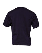 Dolce & Gabbana Purple DG Logo Cotton Crew Neck T-shirt - Zeiniez