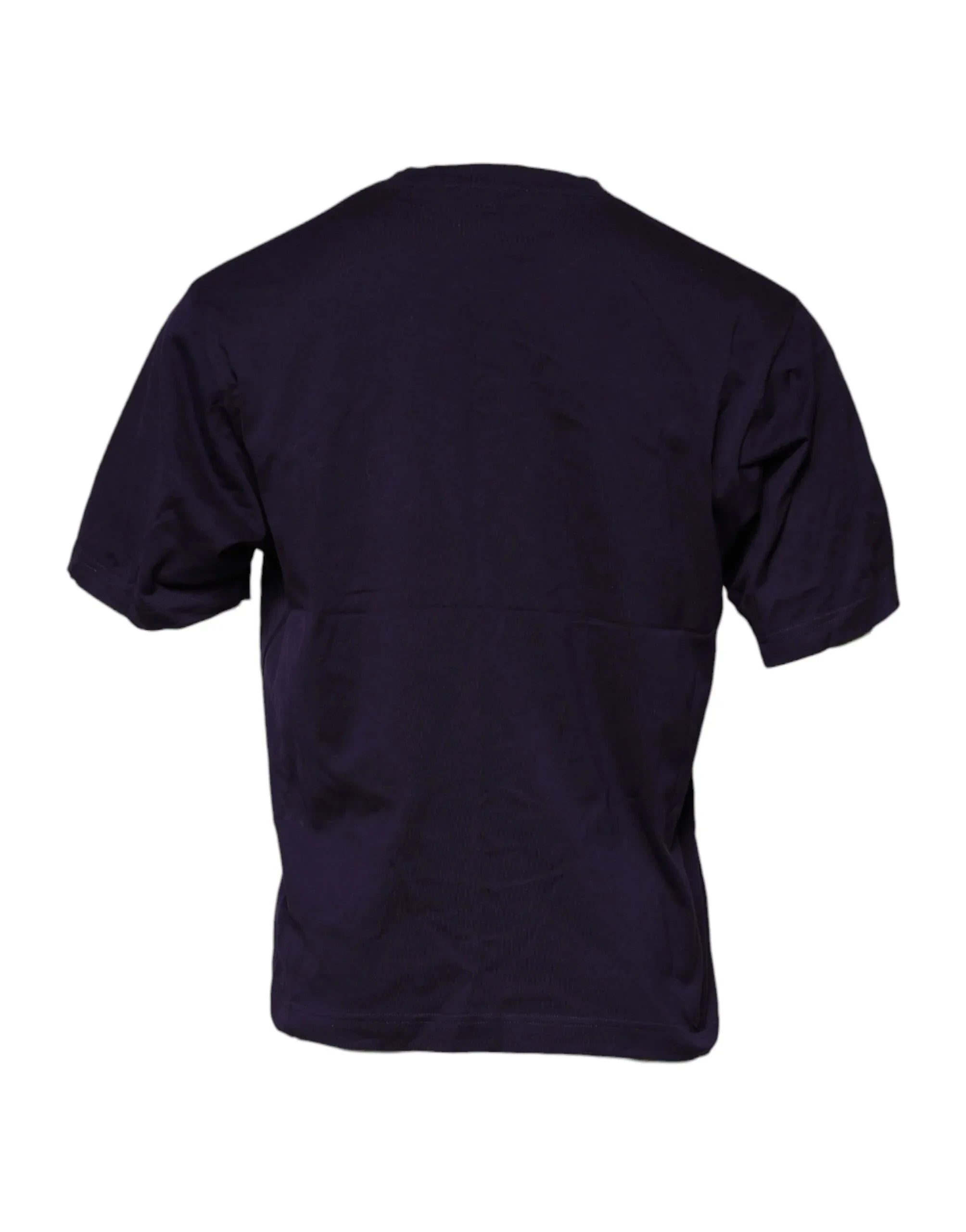 Dolce & Gabbana Purple DG Logo Cotton Crew Neck T-shirt - Zeiniez