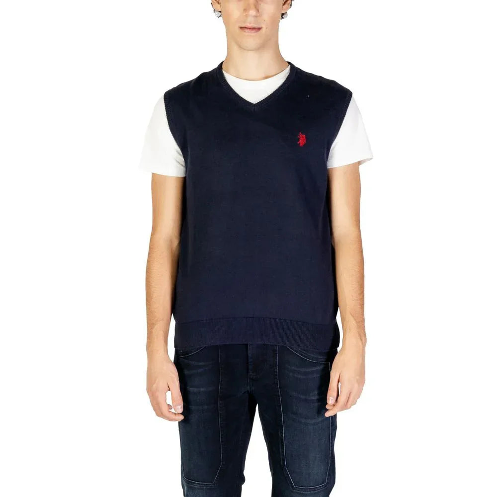 U.S. POLO ASSN. Blue Cotton Waistcoat - Zeiniez