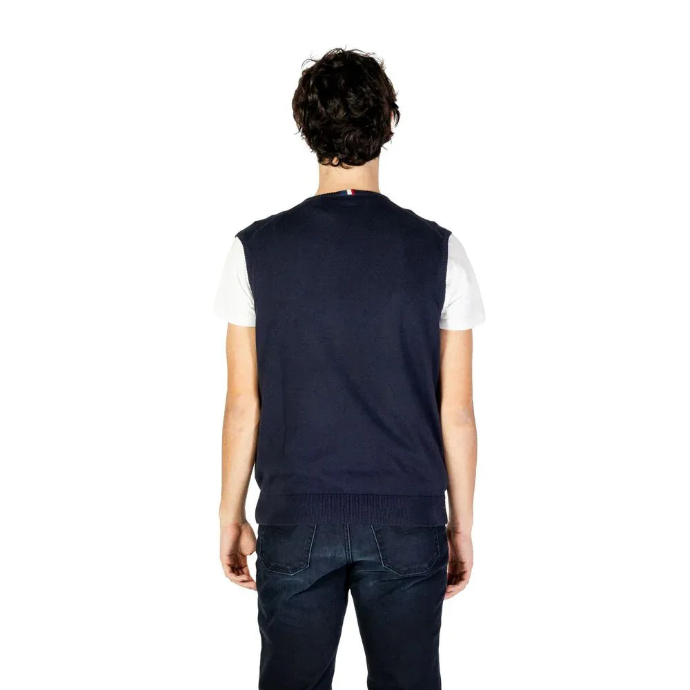 U.S. POLO ASSN. Blue Cotton Waistcoat - Zeiniez