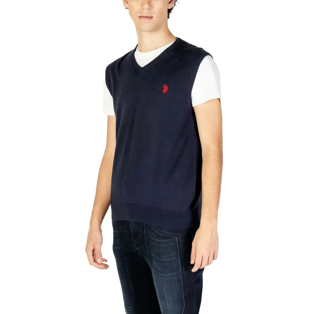 U.S. POLO ASSN. Blue Cotton Waistcoat - Zeiniez