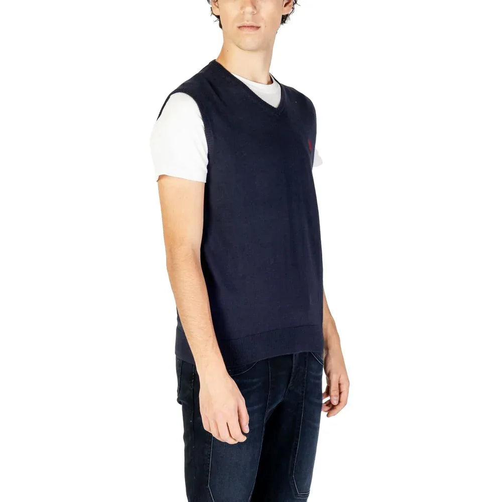 U.S. POLO ASSN. Blue Cotton Waistcoat - Zeiniez