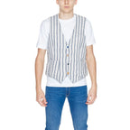 Gianni Lupo Beige Cotton Waistcoat - Zeiniez