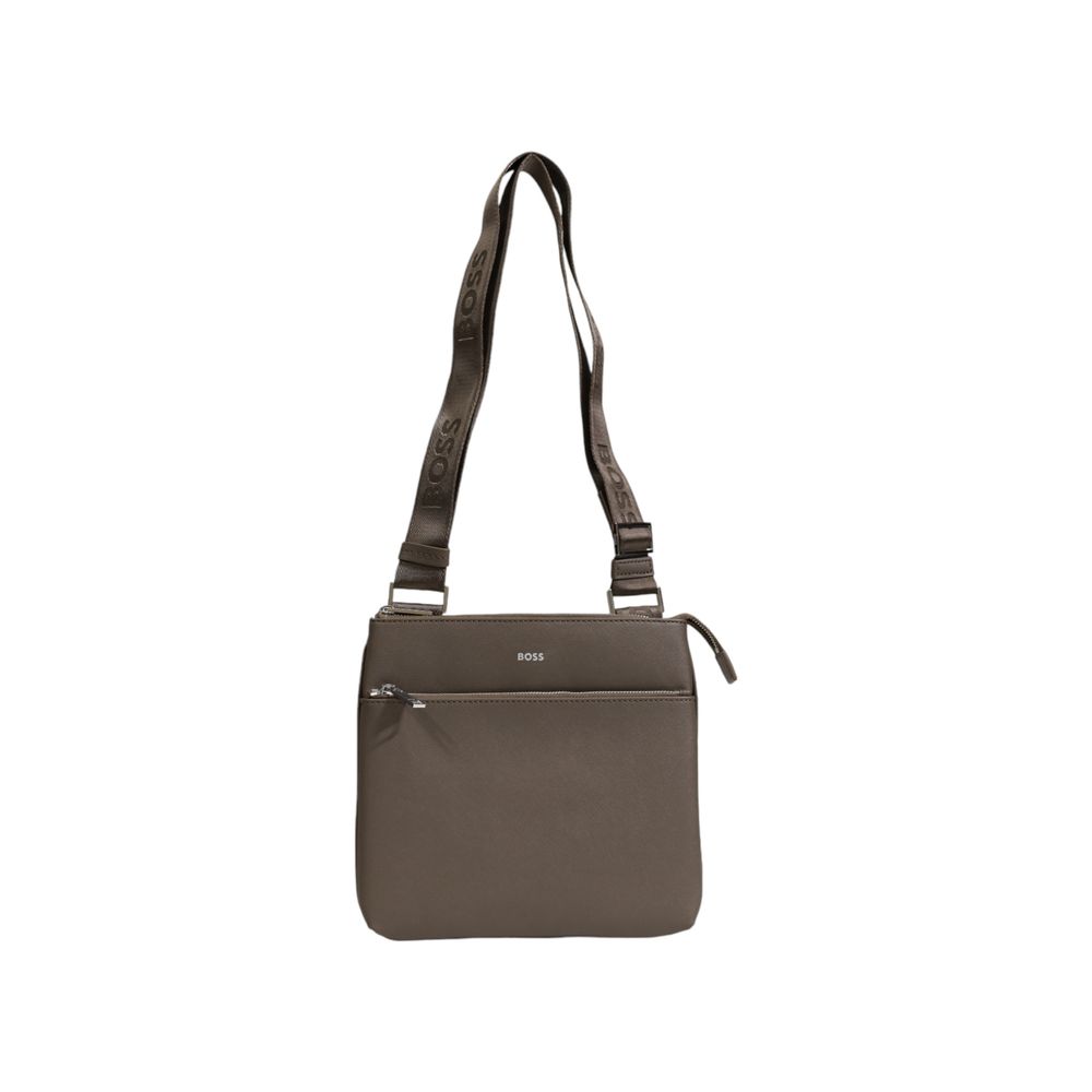 Hugo Boss Bicolor Leather Messenger Bag - Zeiniez