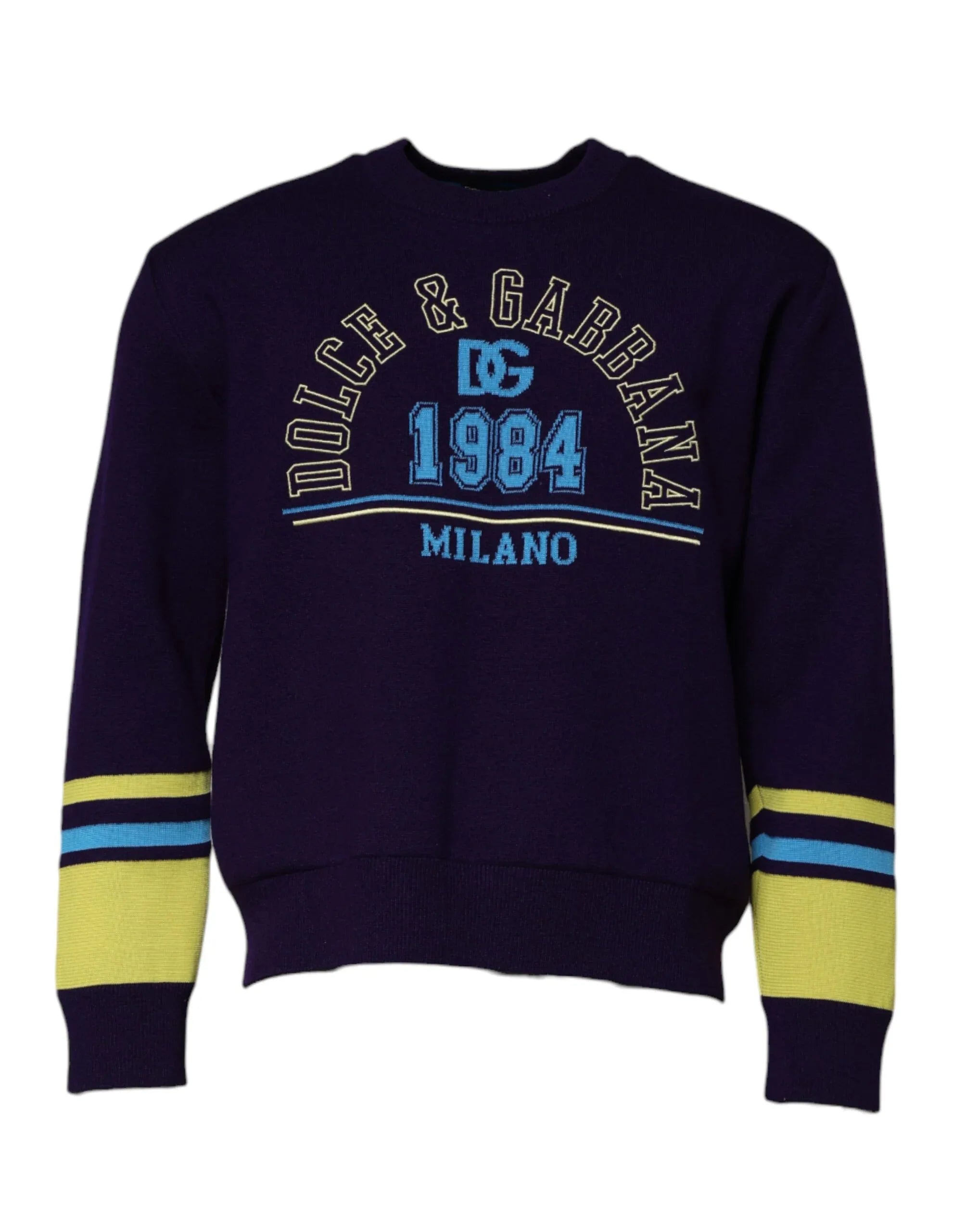 Dolce & Gabbana Blue 1984 Milano CrewNeck Sweatshirt Sweater - Zeiniez