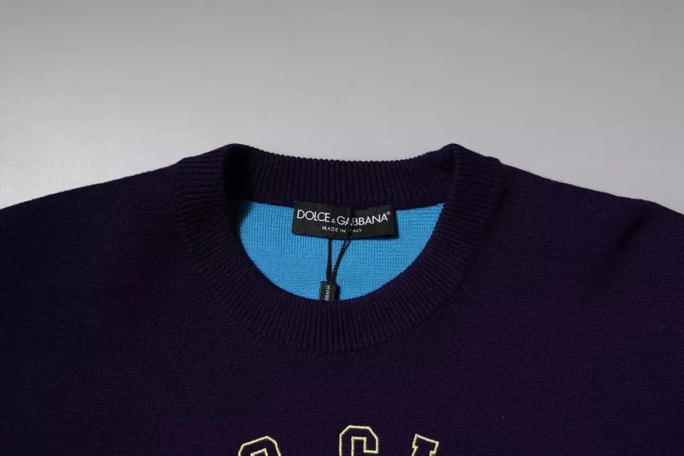 Dolce & Gabbana Blue 1984 Milano CrewNeck Sweatshirt Sweater - Zeiniez
