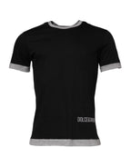Dolce & Gabbana Black Logo Cotton Crew Neck Men Tee T-shirt - Zeiniez