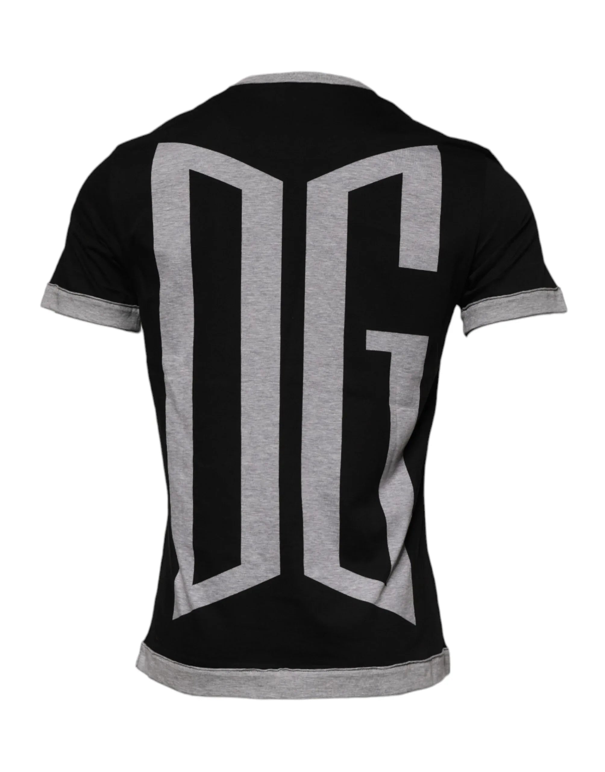 Dolce & Gabbana Black Logo Cotton Crew Neck Men Tee T-shirt - Zeiniez